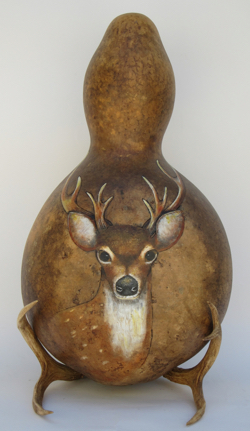 deer gourd with anter stand